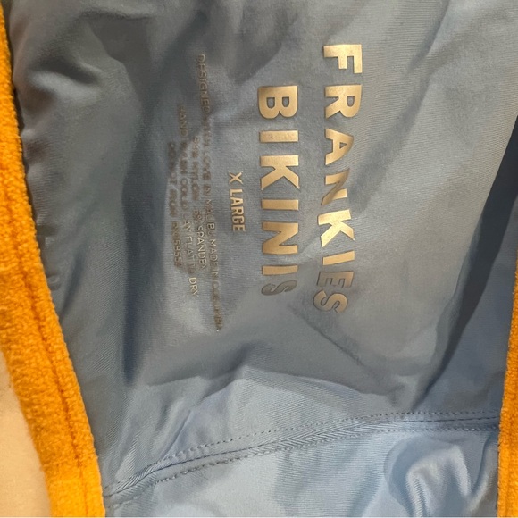 SELLING BOTH TOGETHER: Frankies Bikinis Harmony Terry Bralette Bikini - Bluebird - Picture 4 of 5